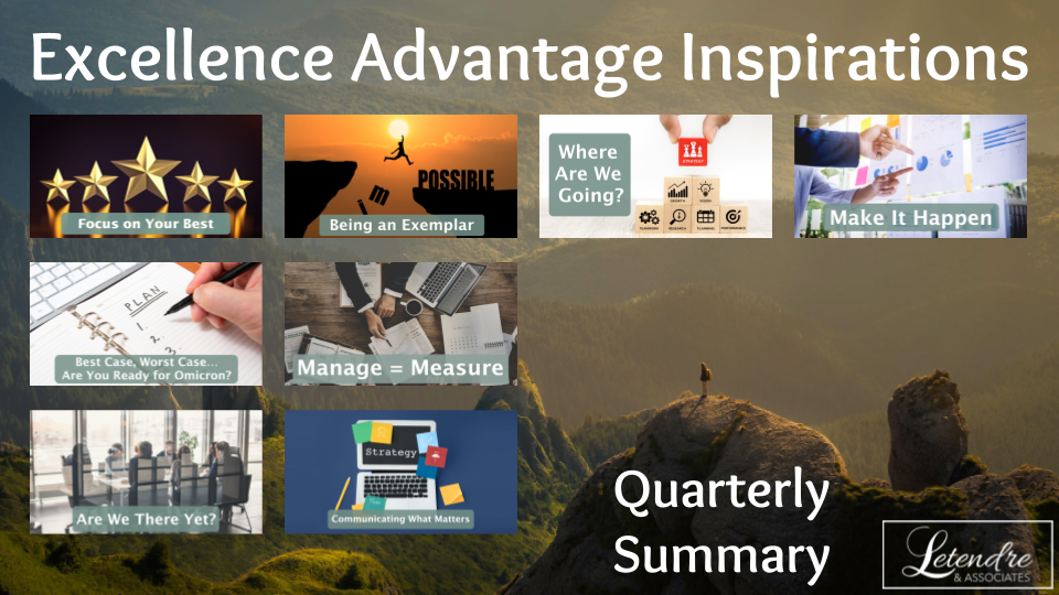 Featured image for “Excellence Advantage Inspirations | Quarterly Summary 001”