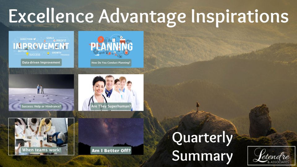 Featured image for “Excellence Advantage Inspirations | Quarterly Summary (July – September)”