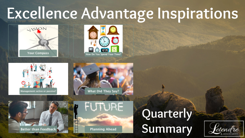 Featured image for “Excellence Advantage Inspirations | Quarterly Summary (April – June 2023)”
