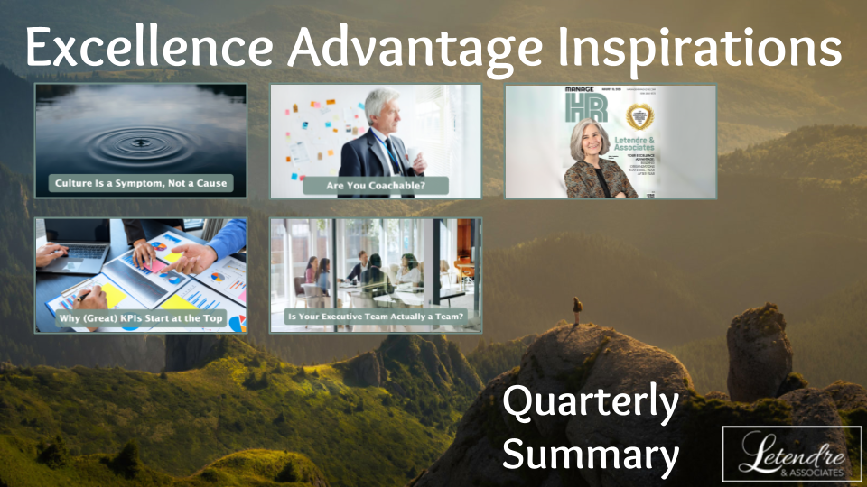 Featured image for “Excellence Advantage Inspirations | Quarterly Summary (July – September 2026)”
